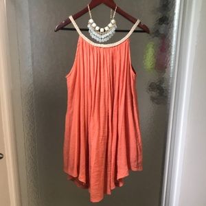 Summer Dress - Orange - Mini - Thigh High